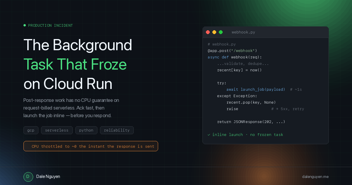 The Background Task That Froze: A Serverless CPU-Throttling Mystery