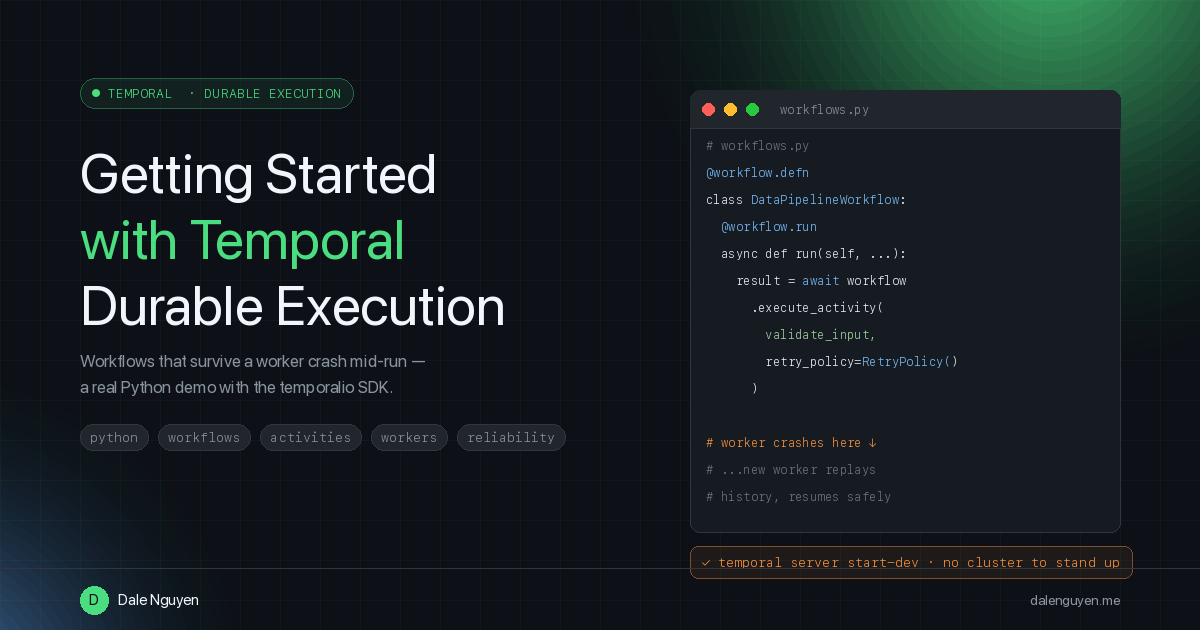 Getting Started with Temporal: Durable Execution, Explained with Real Code
