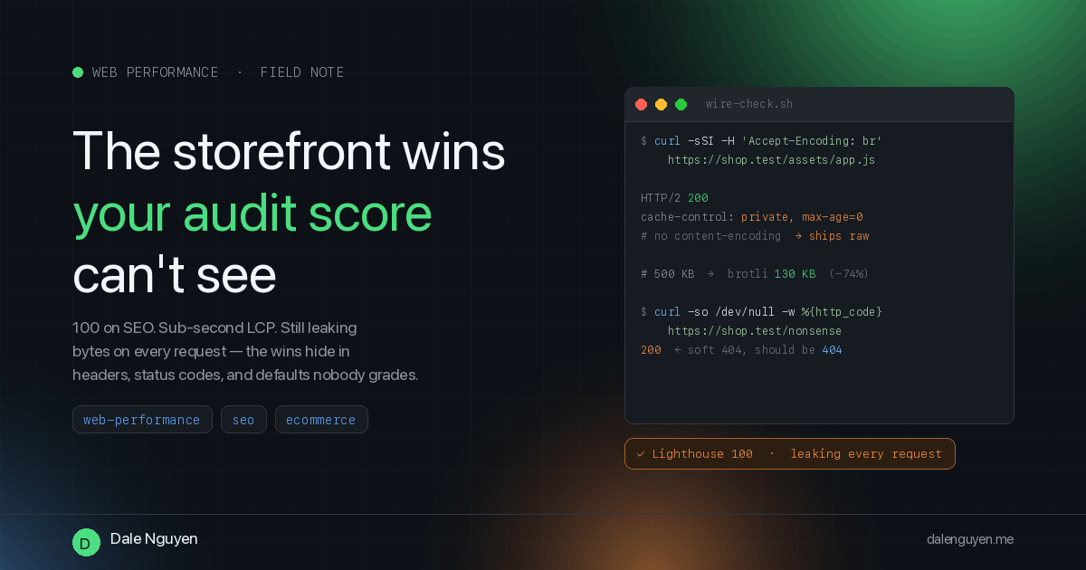 The Storefront Wins Your Audit Score Can't See