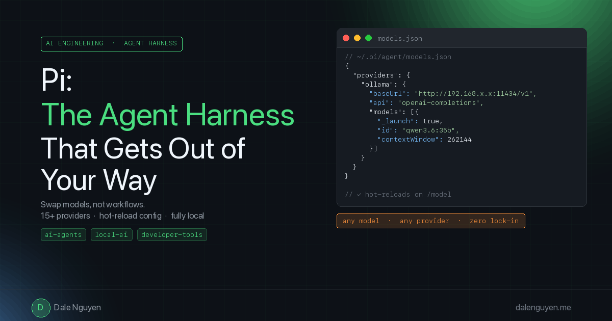 Pi: The Agent Harness That Gets Out of Your Way