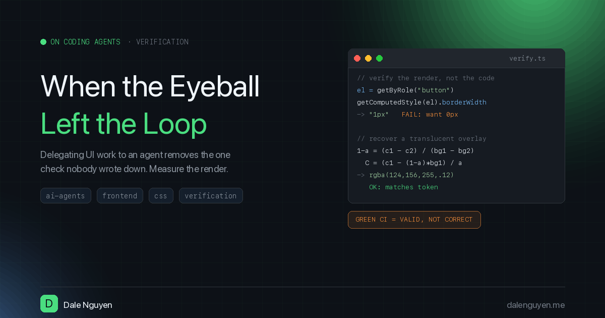 When the Eyeball Left the Loop